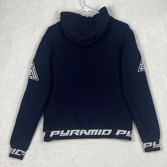 Black Pyramid Sweater Womens Small Blue Hoodie Sweatshirt Logo  Pullover Casual - Picture 3 of 10